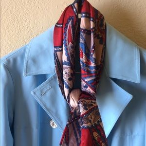 Vintage Op Art neck scarf, wide, colorful soft